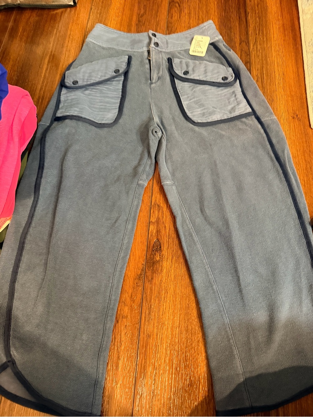 FP Movement by Free People Slate Blue Cargo Joggers with Dark Trim